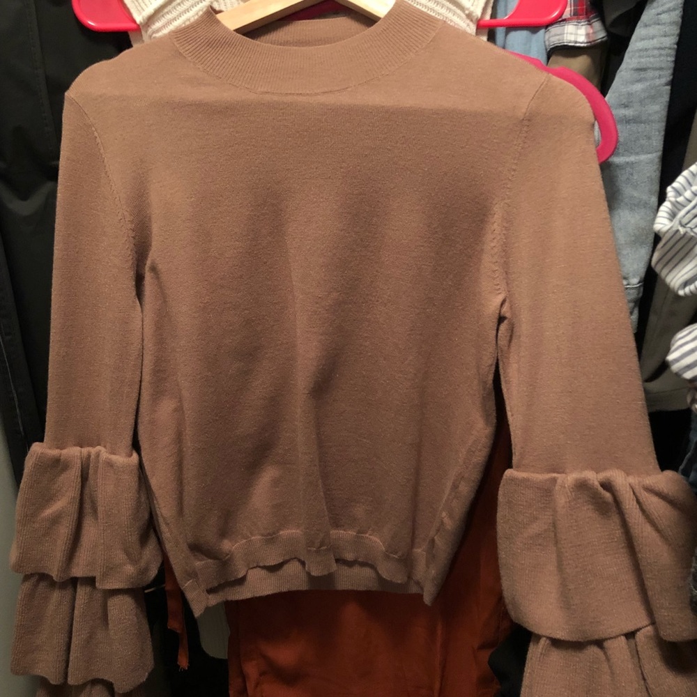 Fashion Nova ruffle sleeve sweater